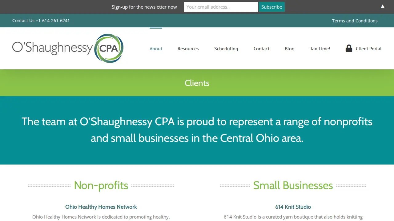 O'Shaughnessy CPA page
