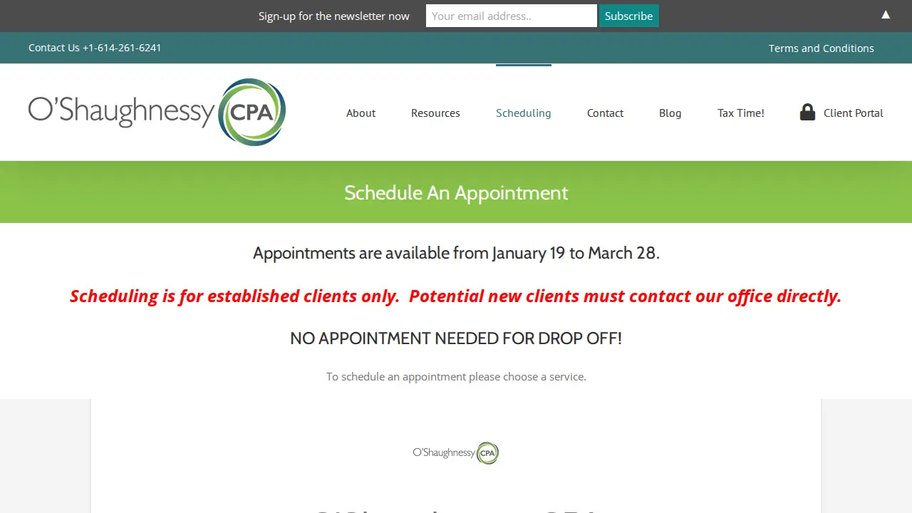 O'Shaughnessy CPA page
