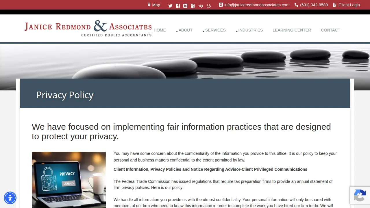 Janice Redmond & Associates - Certified Public Accountants page