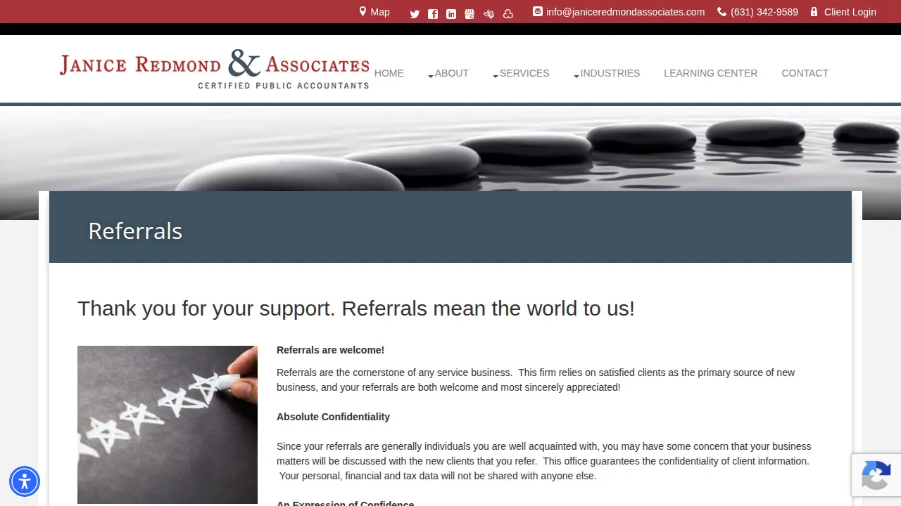 Janice Redmond & Associates - Certified Public Accountants page