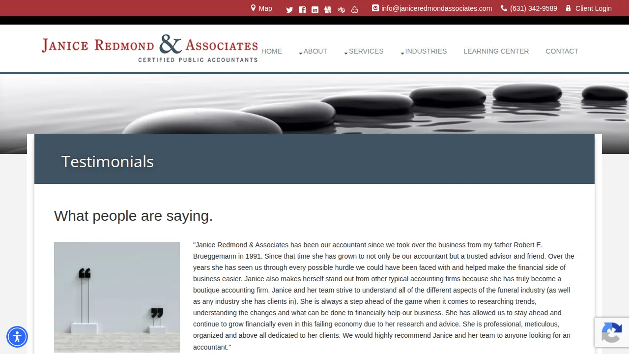 Janice Redmond & Associates - Certified Public Accountants page