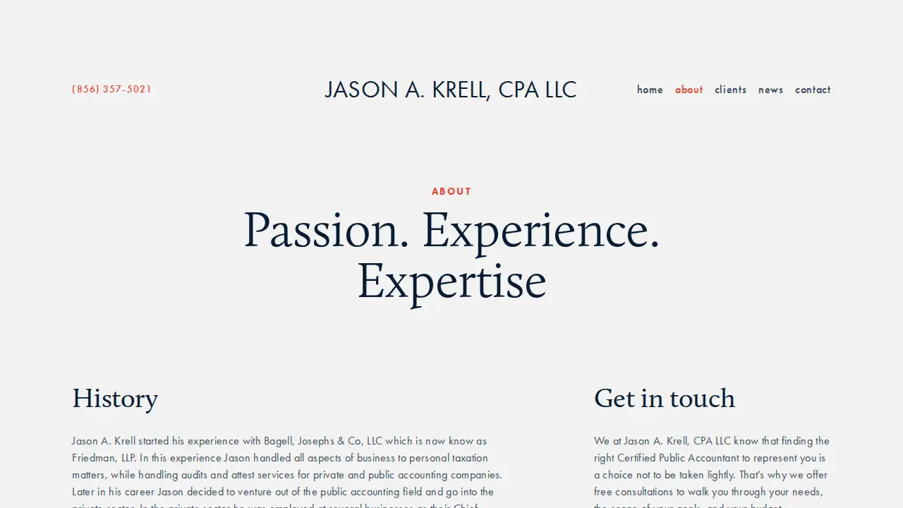 Jason A Krell, CPA LLC page