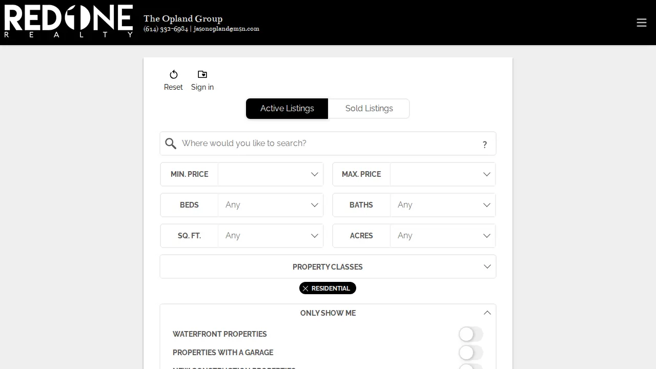 Red1Realty - The Opland Group page