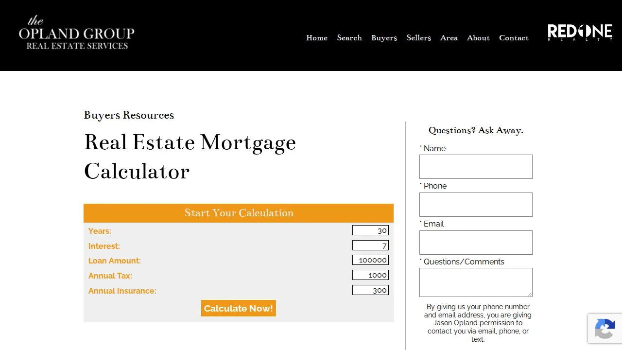 Red1Realty - The Opland Group page