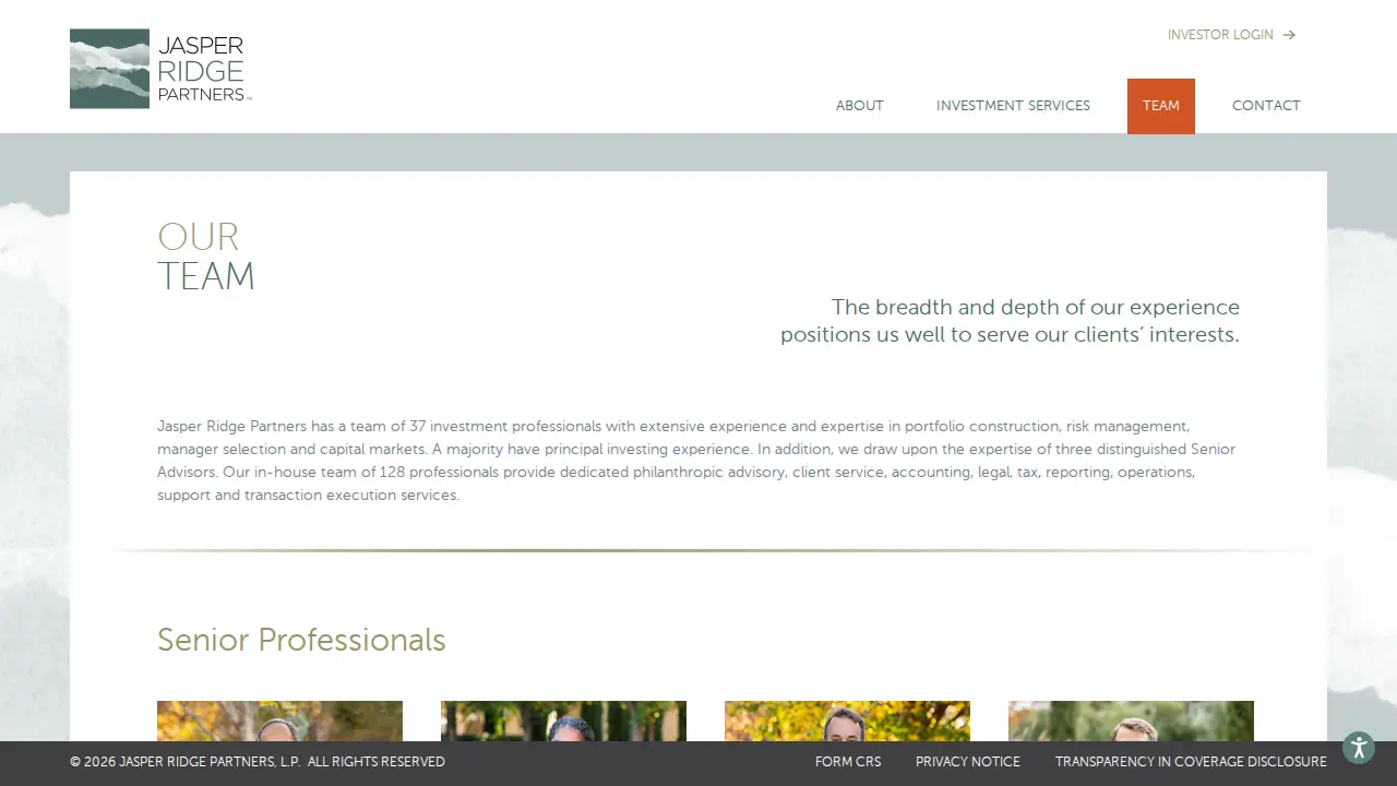 Jasper Ridge Partners page