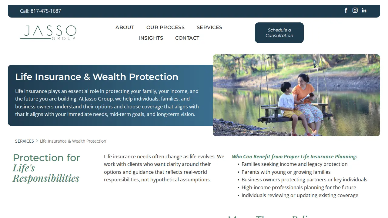 Jasso Insurance & Financial Services LLC page