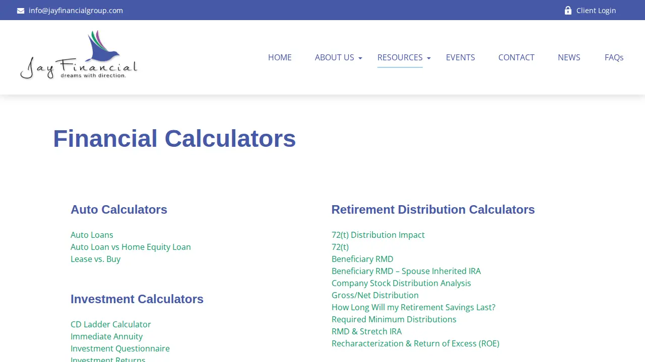 Jay Financial Group, Inc. page
