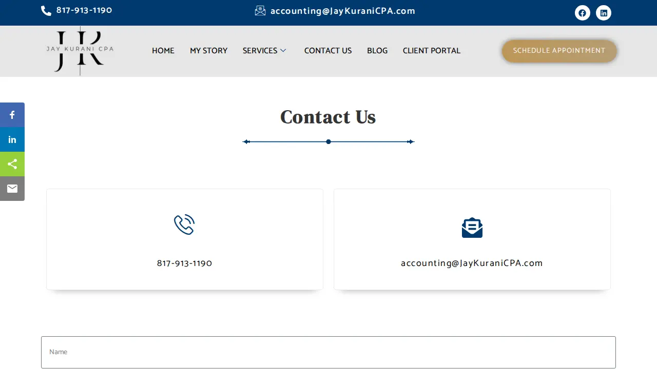 Jay Kurani CPA LLC page