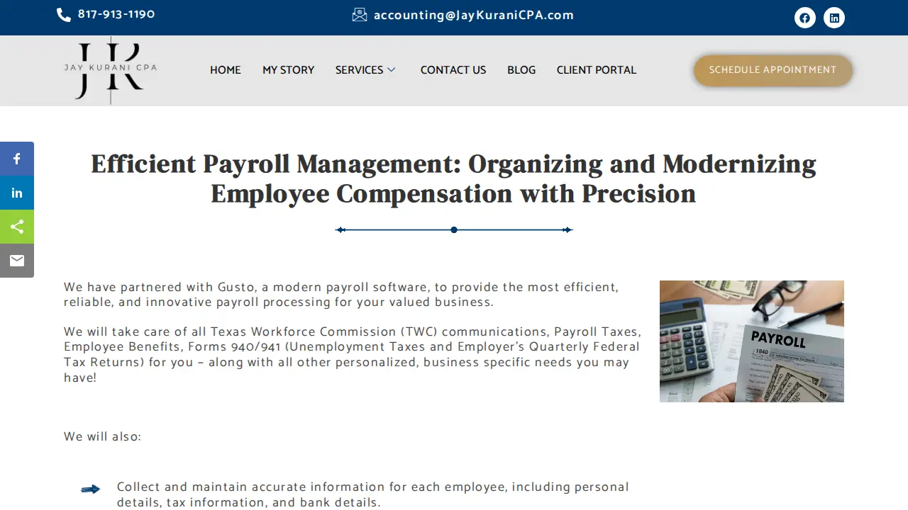 Jay Kurani CPA LLC page