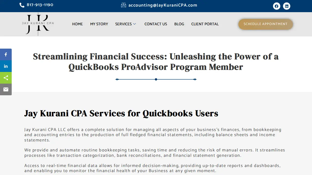 Jay Kurani CPA LLC page