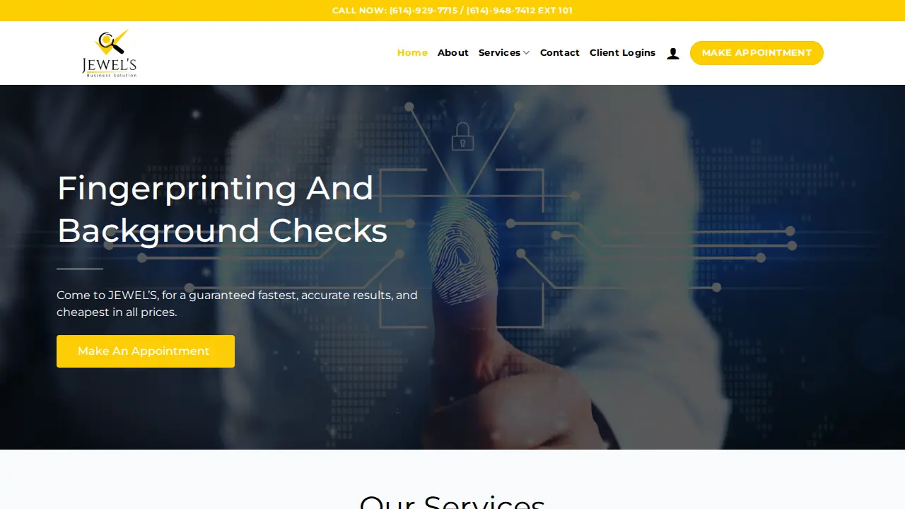 Jewel's Business Solution Tax Professional Services website