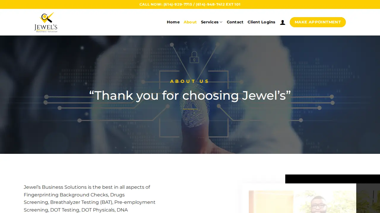 Jewel's Business Solution Tax Professional Services page