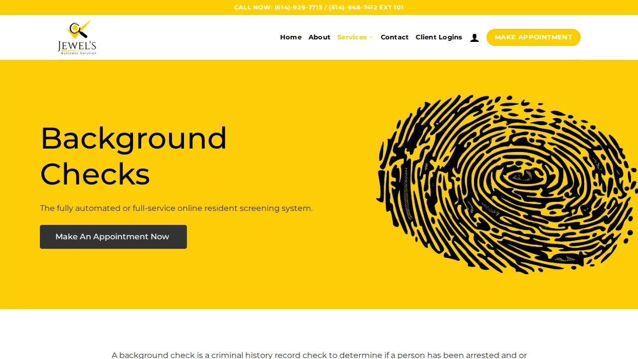 Jewel's Business Solution Tax Professional Services page