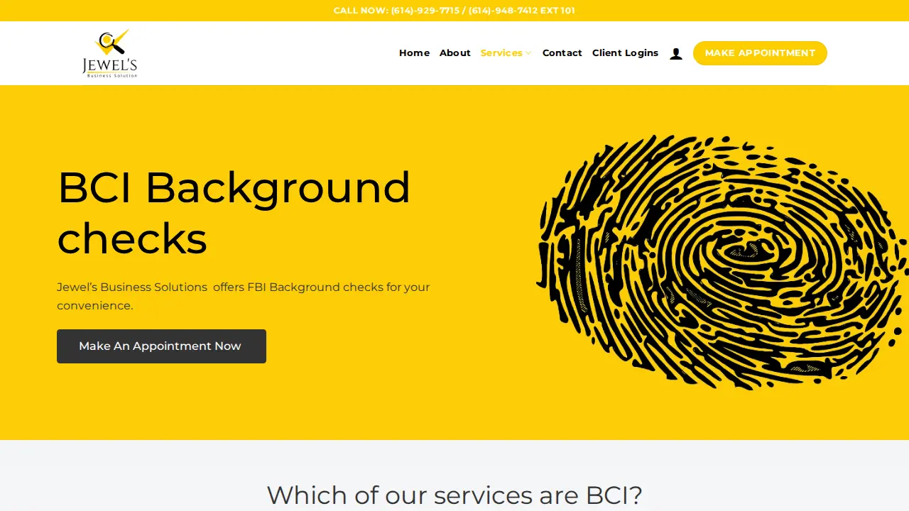 Jewel's Business Solution Tax Professional Services page