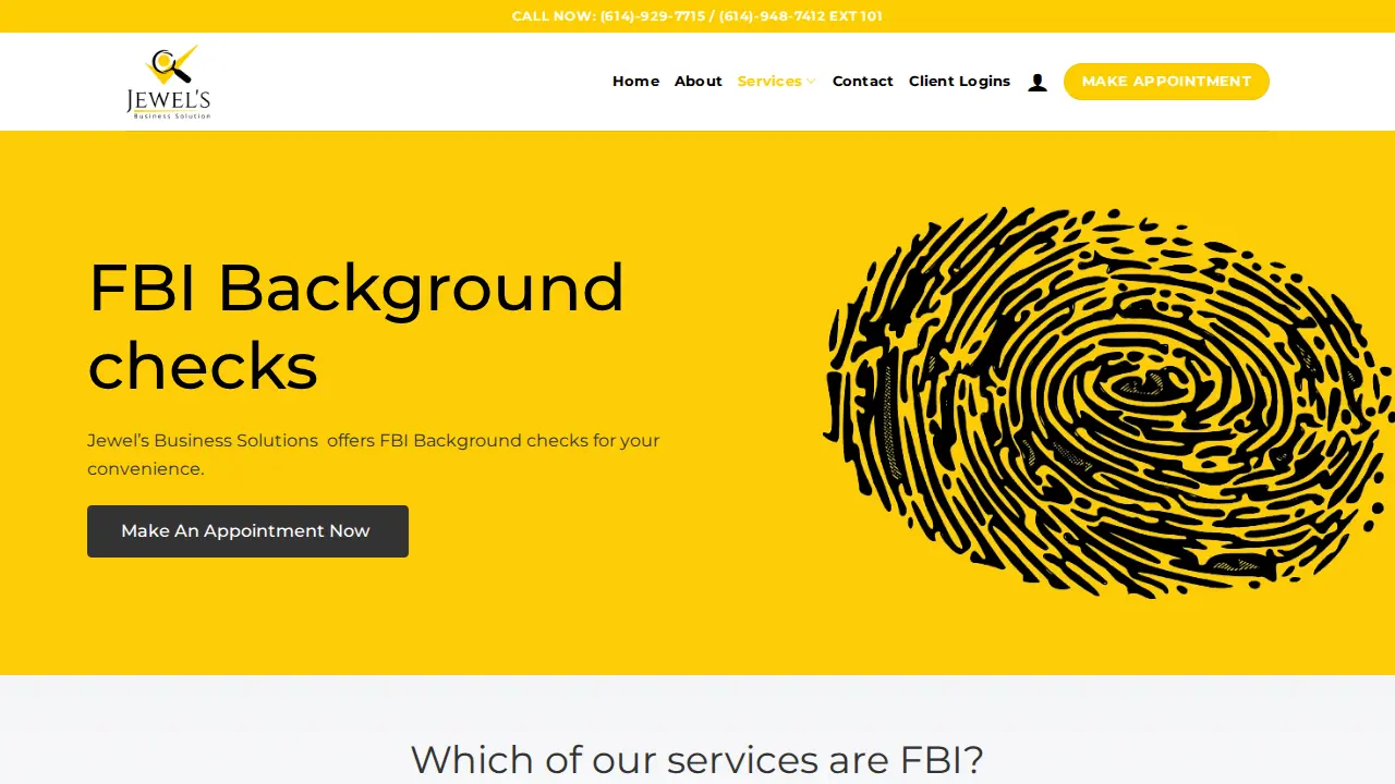 Jewel's Business Solution Tax Professional Services page