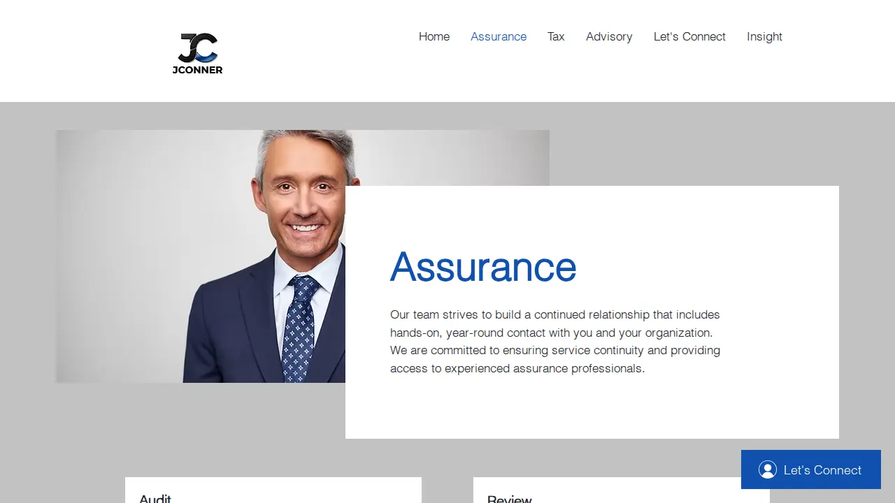 JConner | CPA - Accounting, Tax, and Advisory page