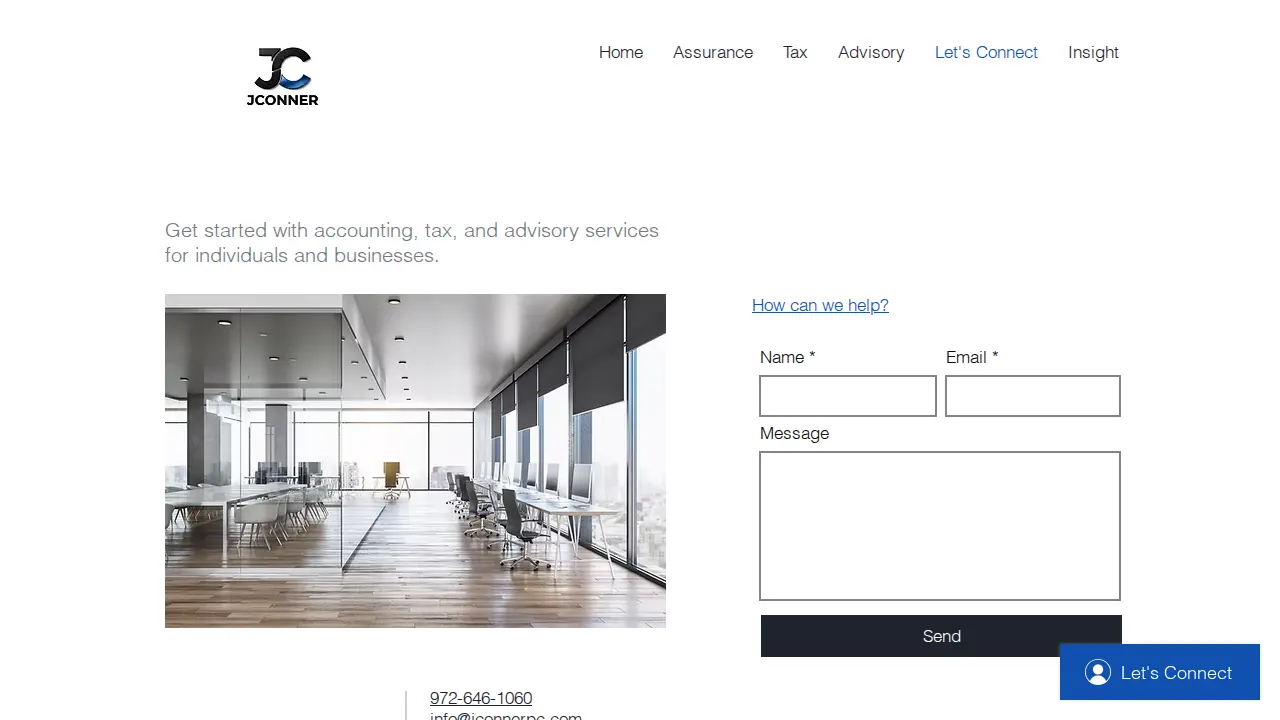 JConner | CPA - Accounting, Tax, and Advisory page