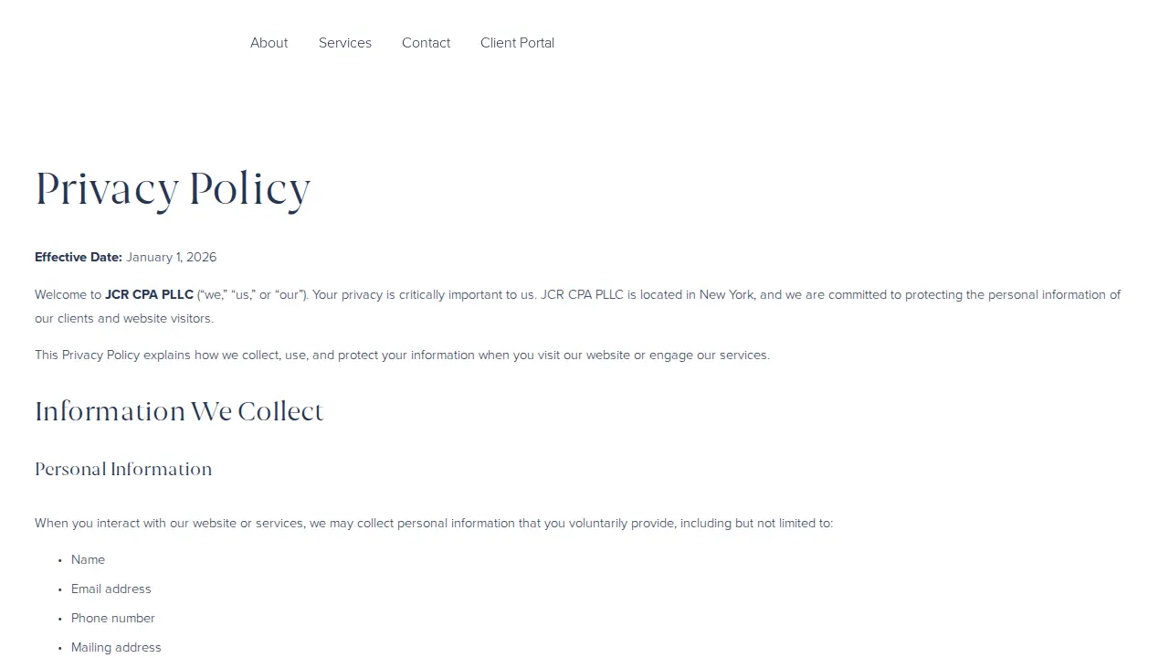 JCR CPA PLLC page