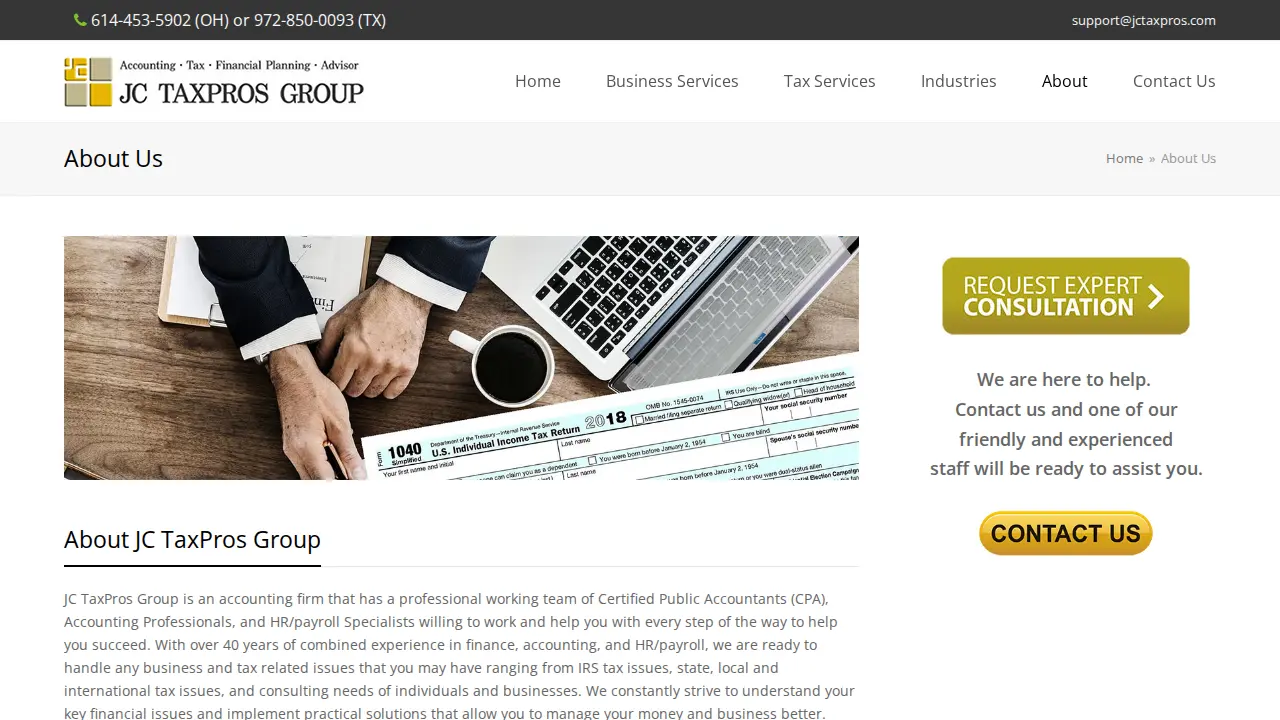 JC TaxPros Group (CPA) page