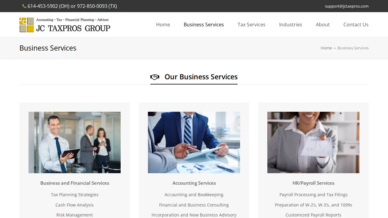 JC TaxPros Group (CPA) page