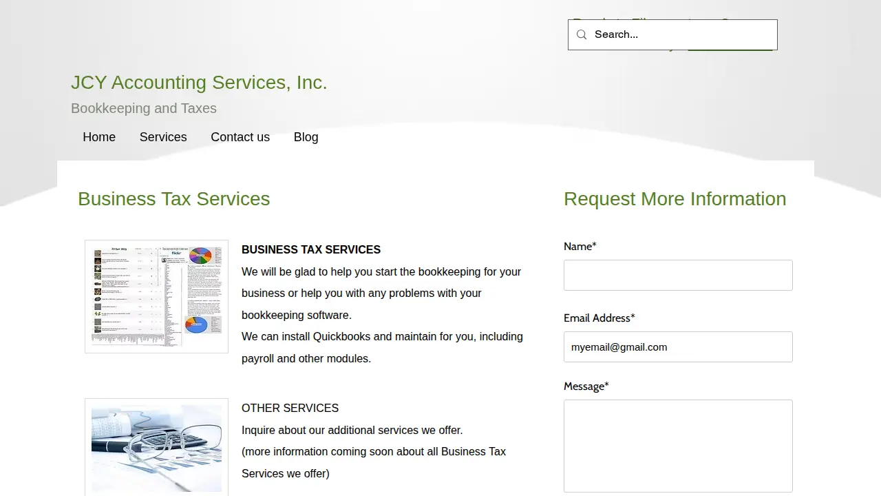 JCY Accounting Services Inc page