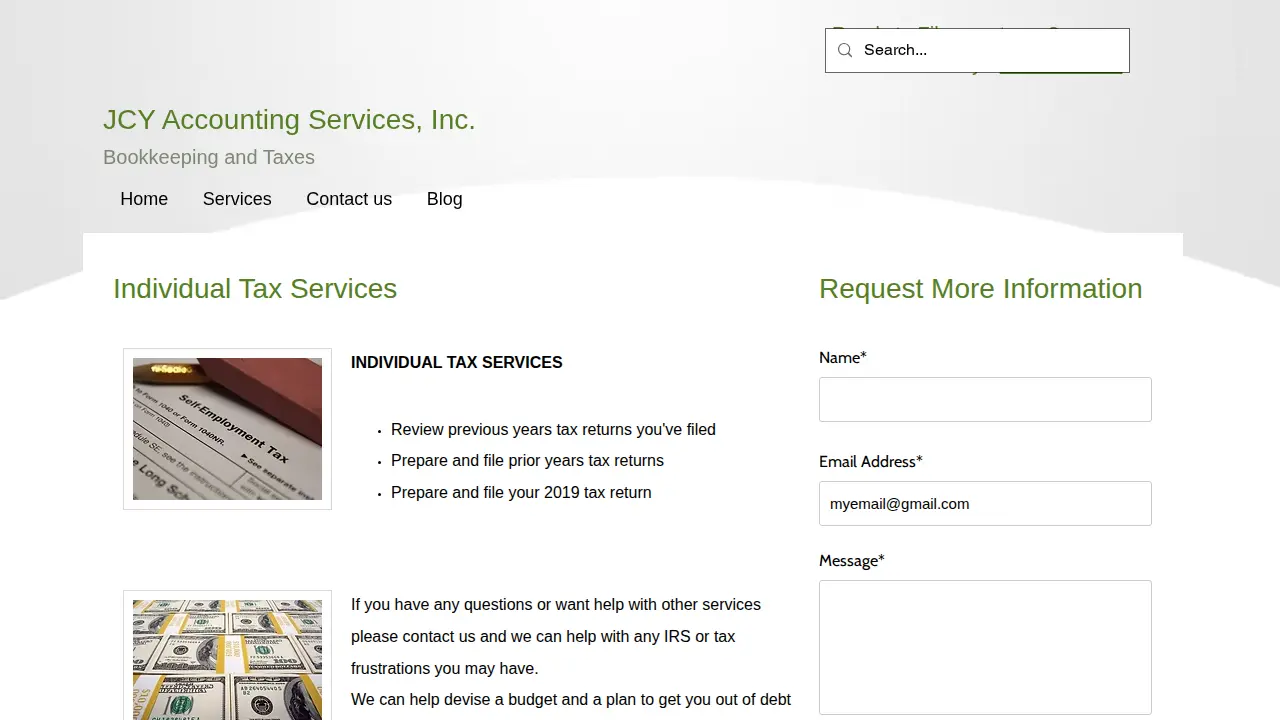 JCY Accounting Services Inc page