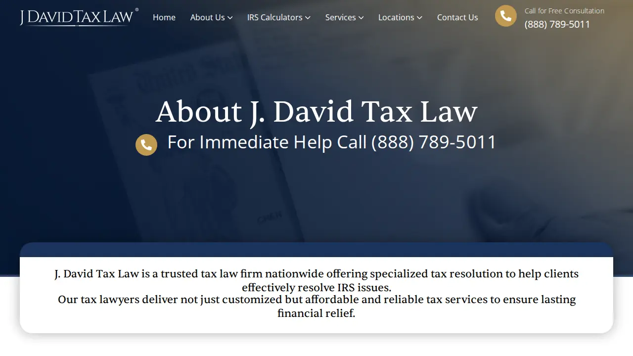 J. David Tax Law page