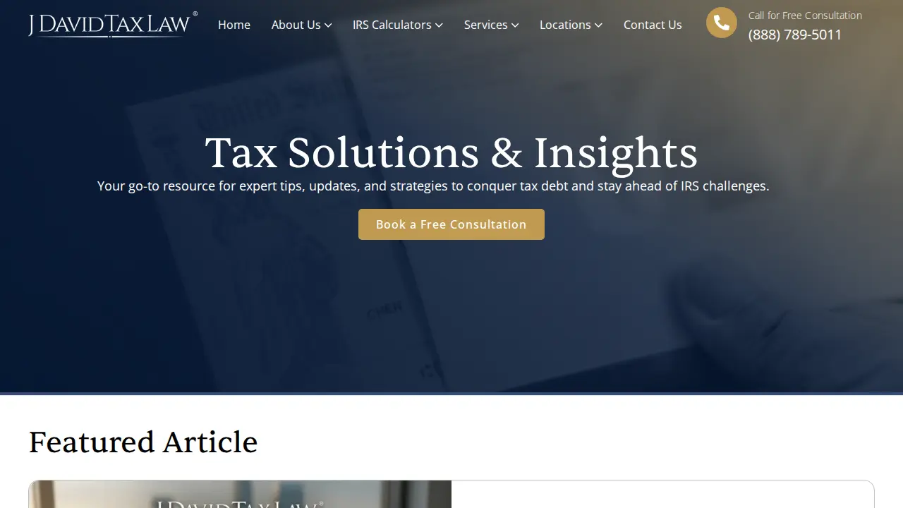 J. David Tax Law page