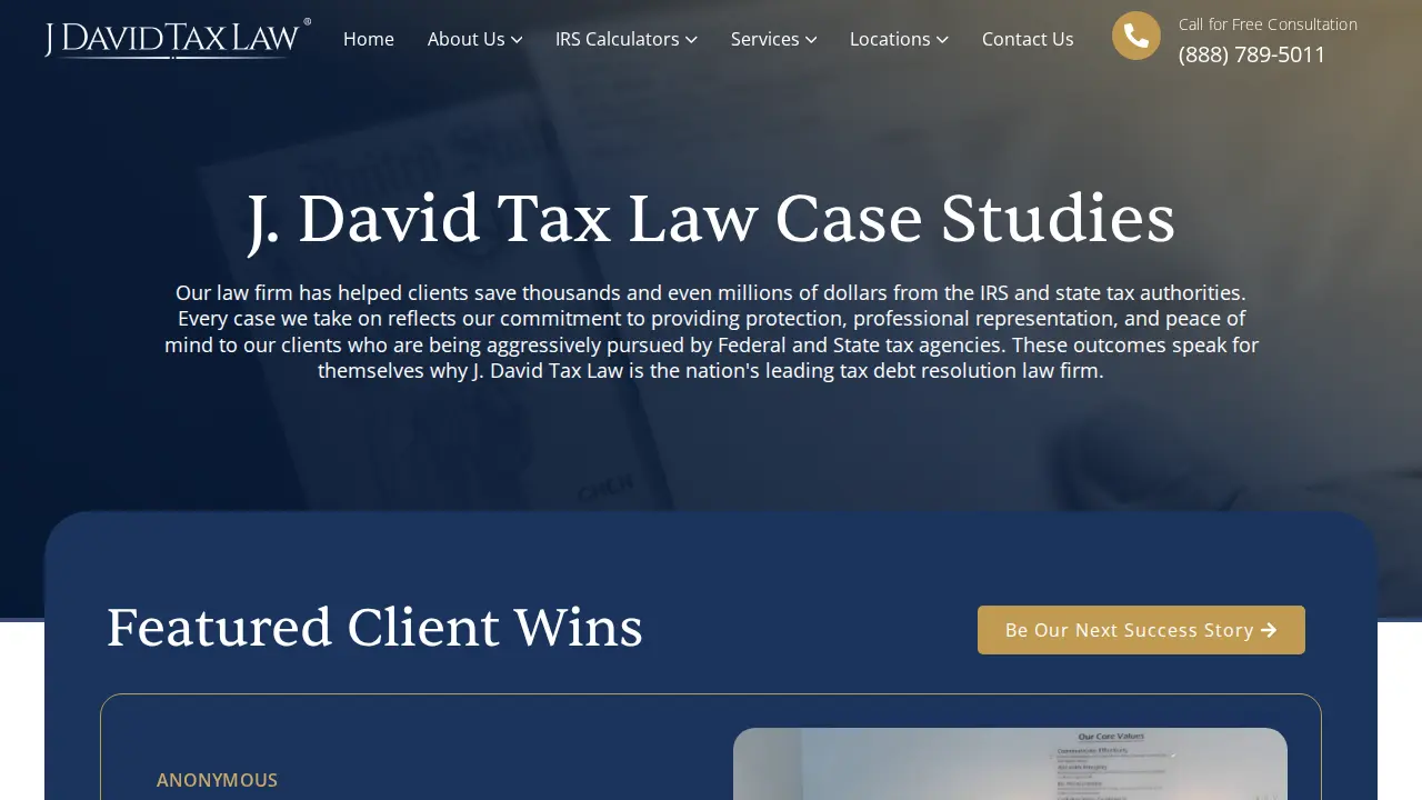 J. David Tax Law page