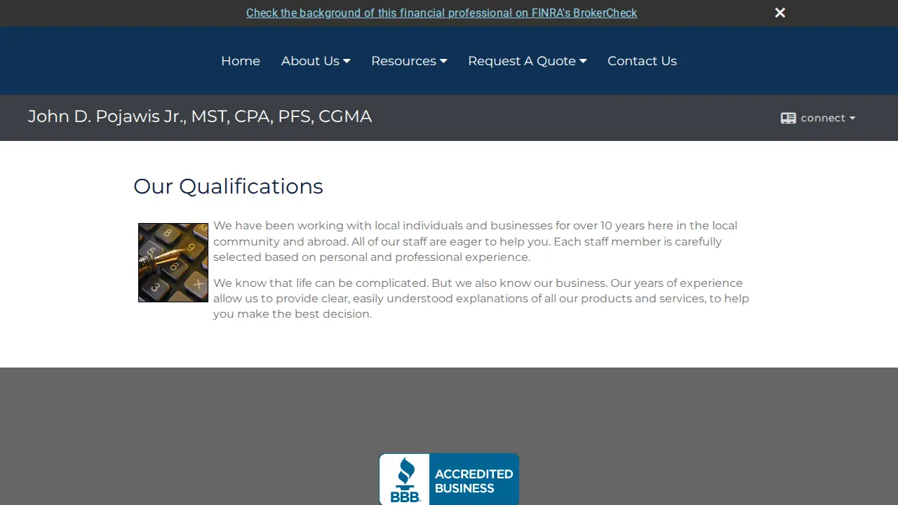 John D. Pojawis Jr., MST, CPA, PFS, CGMA page