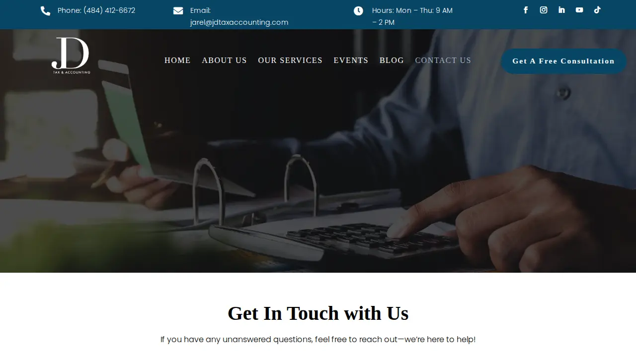 JD Tax & Accounting website