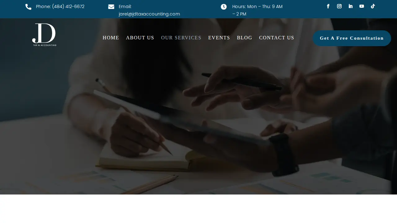 JD Tax & Accounting page