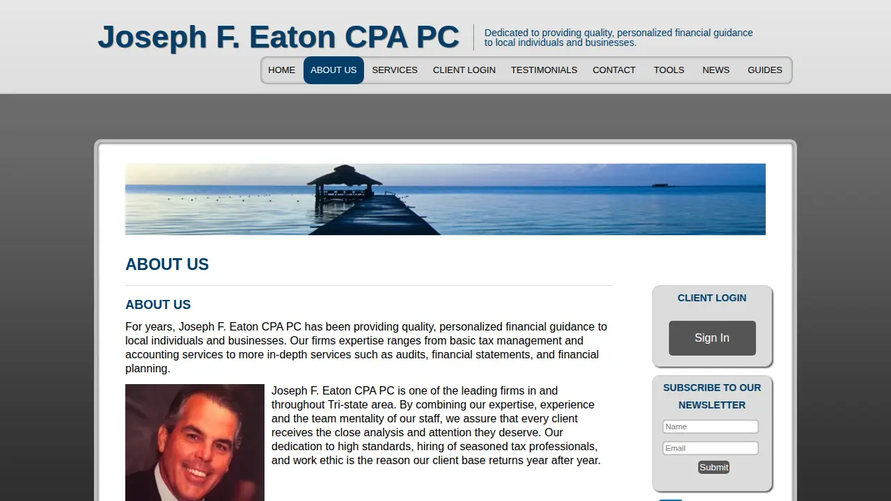 Joseph F. Eaton CPA PC page