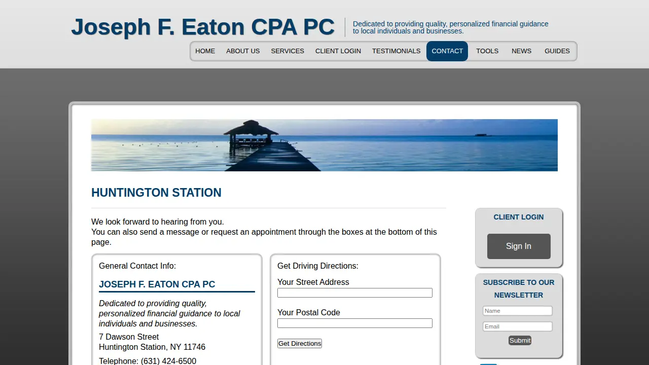 Joseph F. Eaton CPA PC page