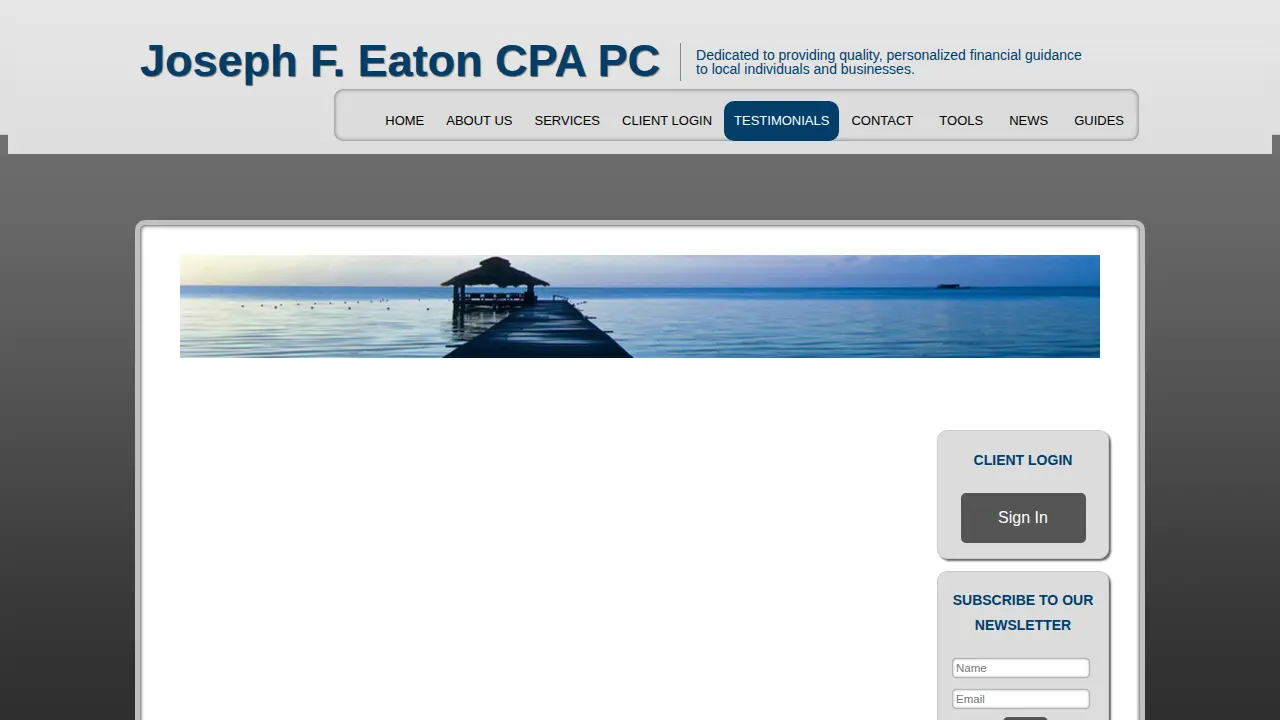 Joseph F. Eaton CPA PC page