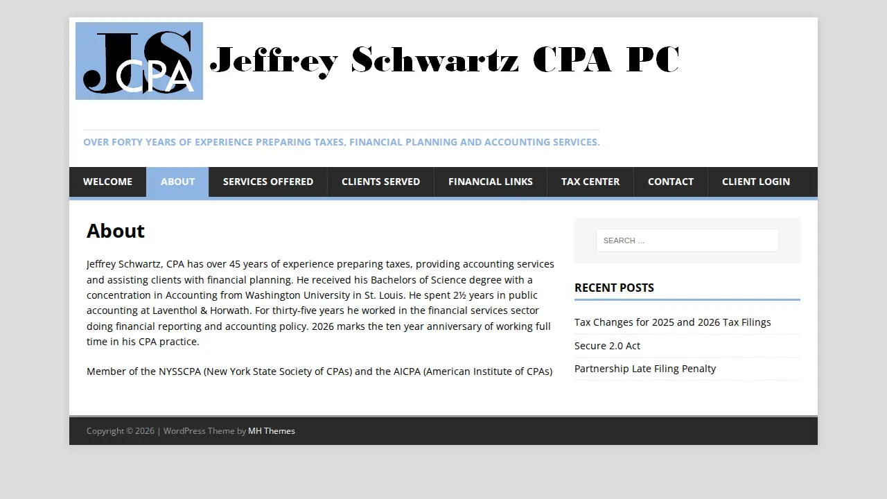 Jeffrey Schwartz CPA page