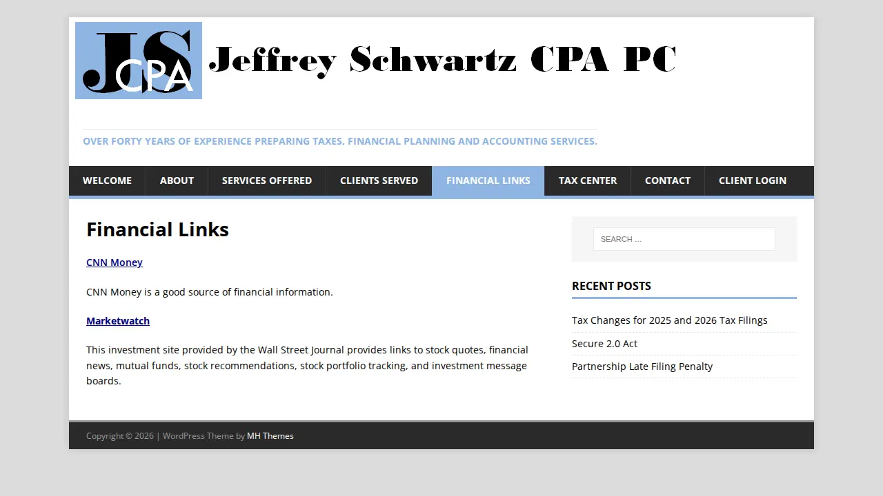 Jeffrey Schwartz CPA page