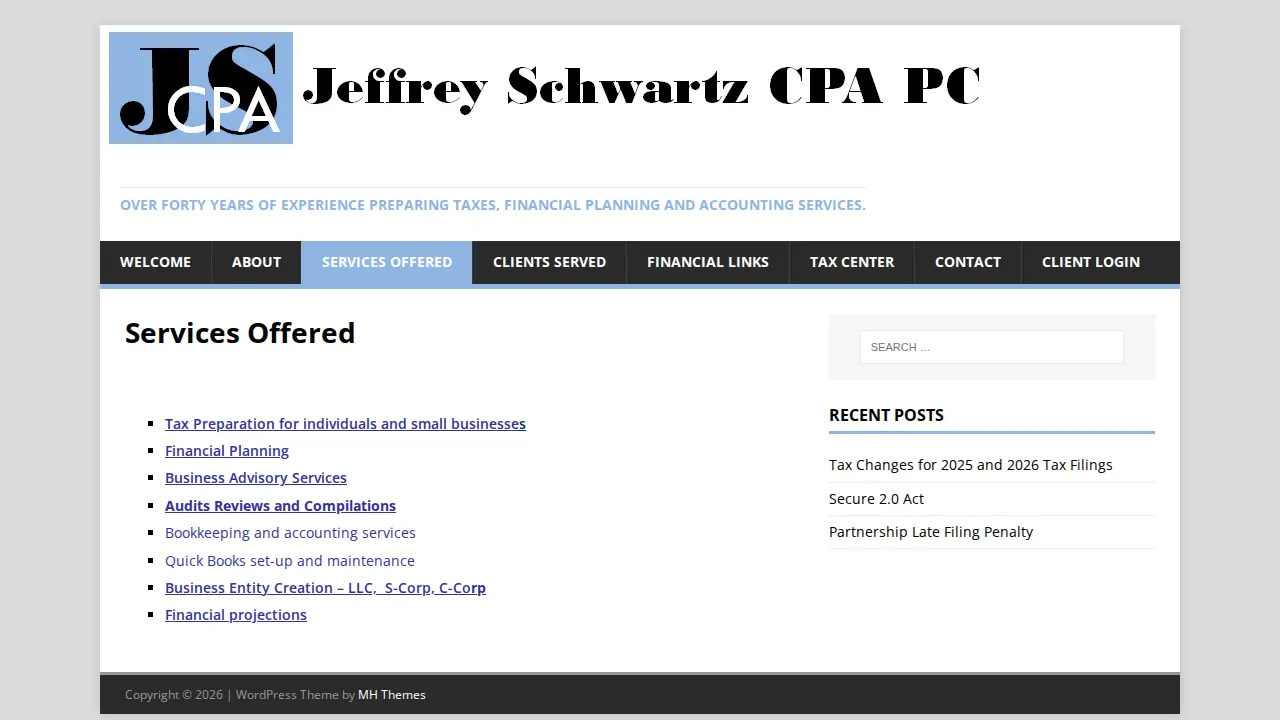 Jeffrey Schwartz CPA page