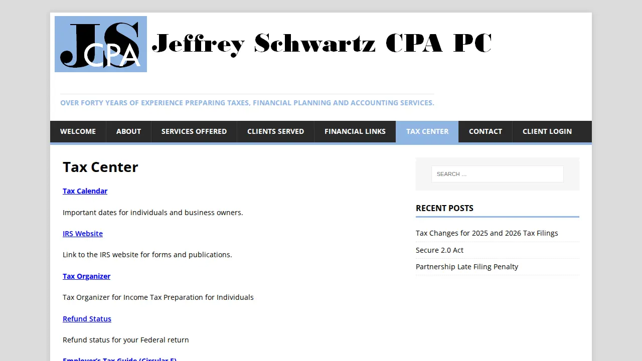 Jeffrey Schwartz CPA page