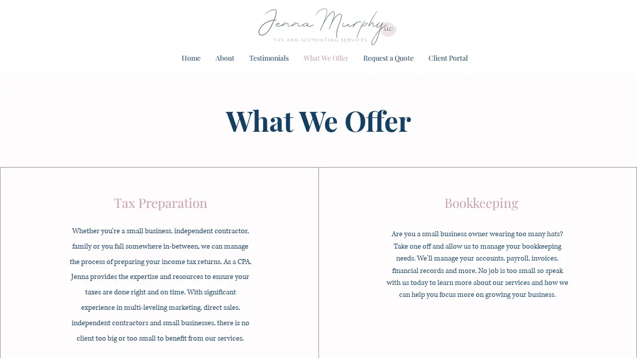 Jenna Murphy LLC page