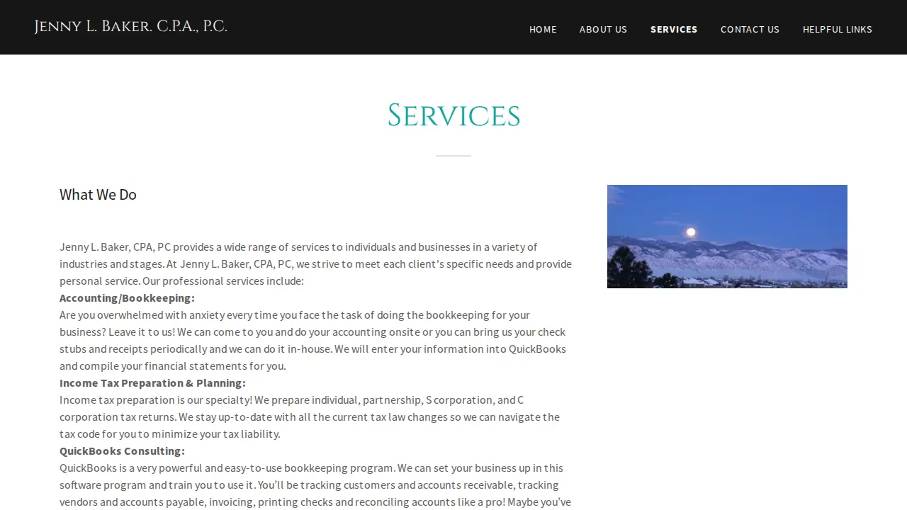 Jenny L Baker CPA PC page