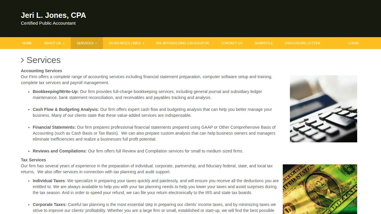 Jeri L Jones CPA page