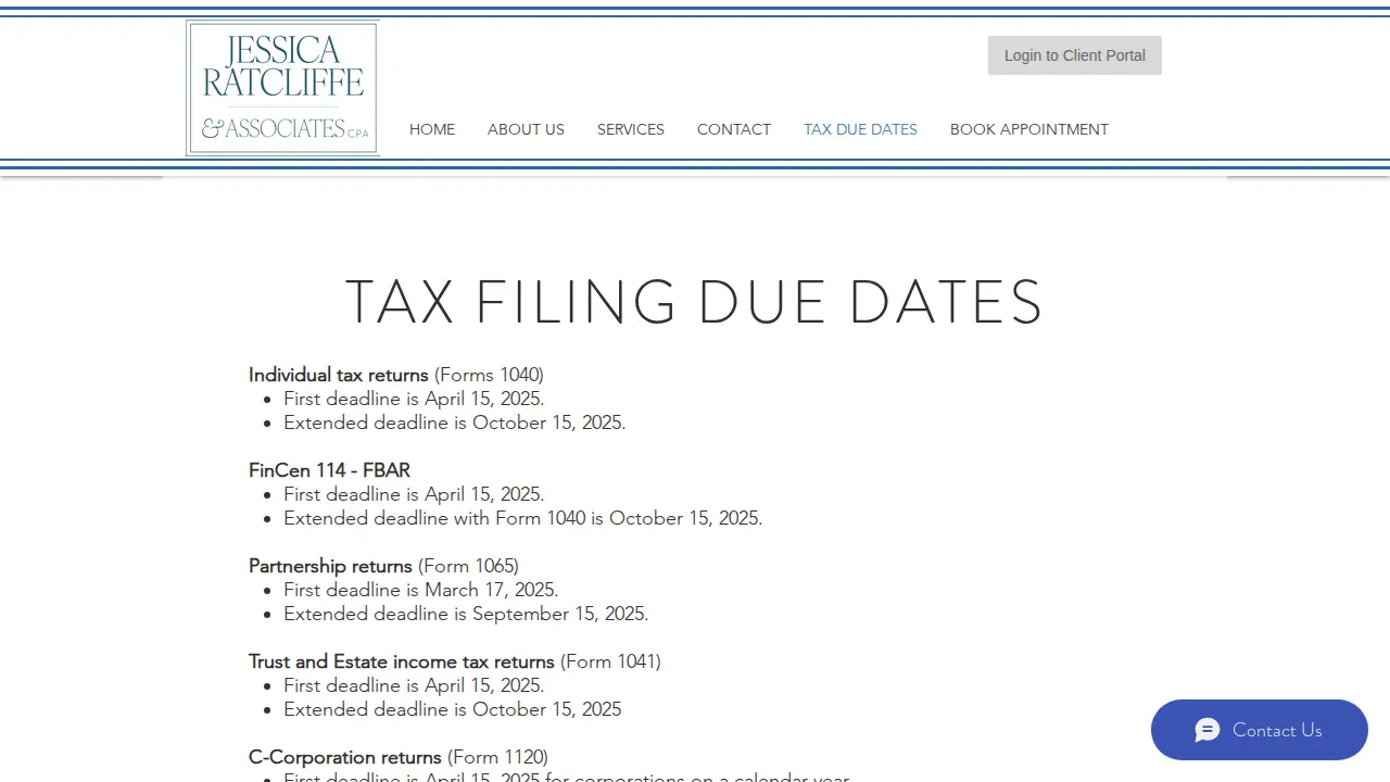 Jessica L. Ratcliffe CPA & Associates page