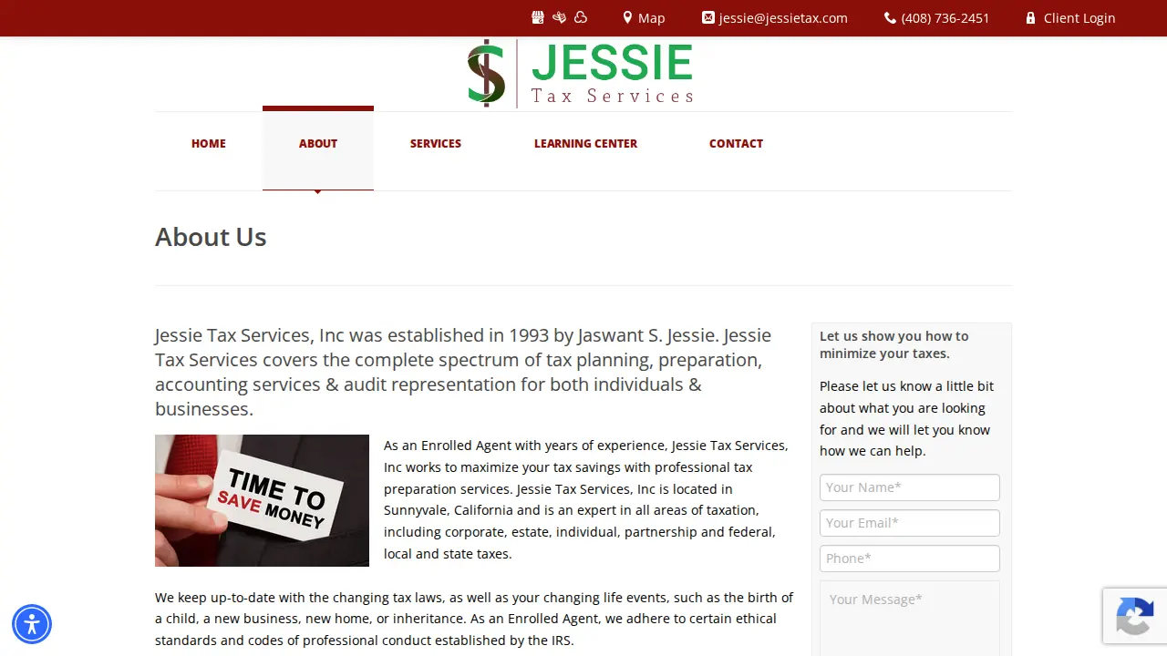 Jessie Tax Services page
