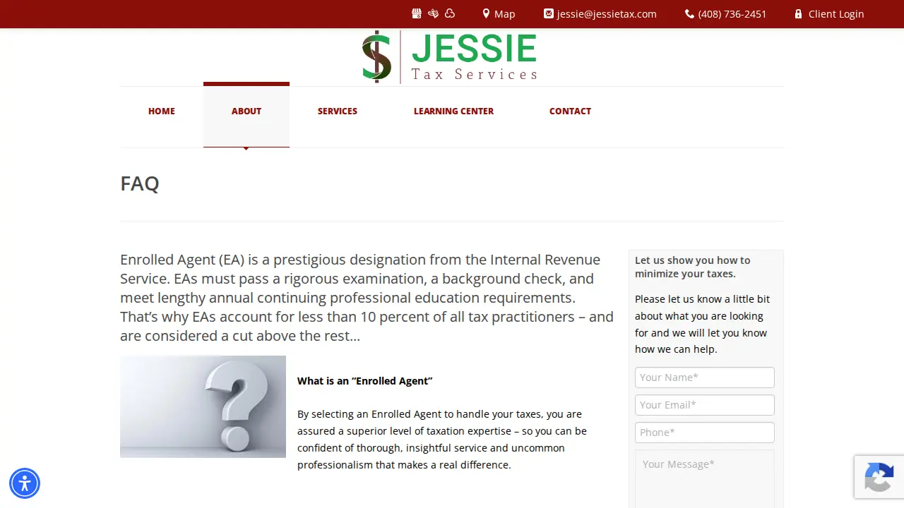 Jessie Tax Services page