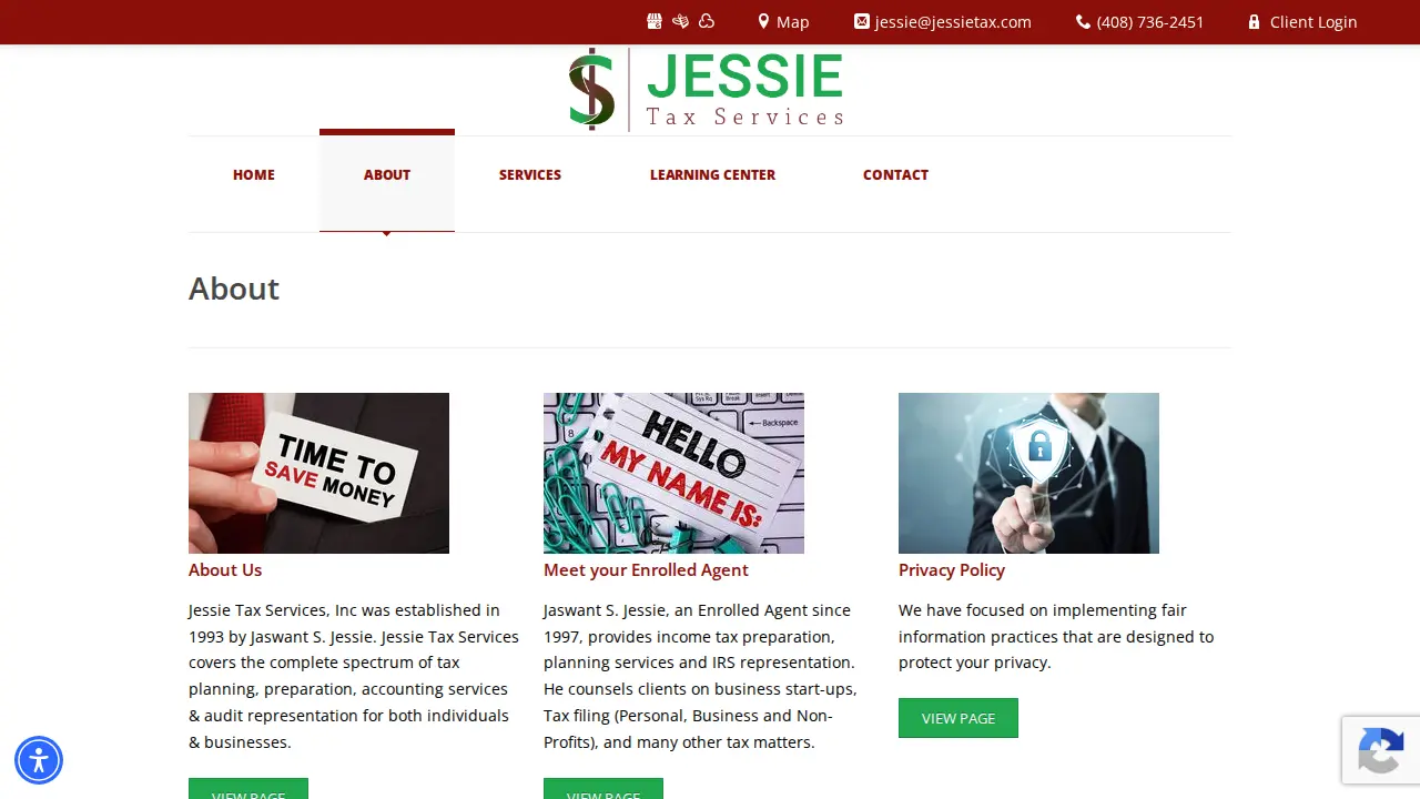 Jessie Tax Services page