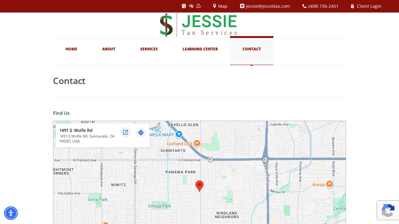 Jessie Tax Services page
