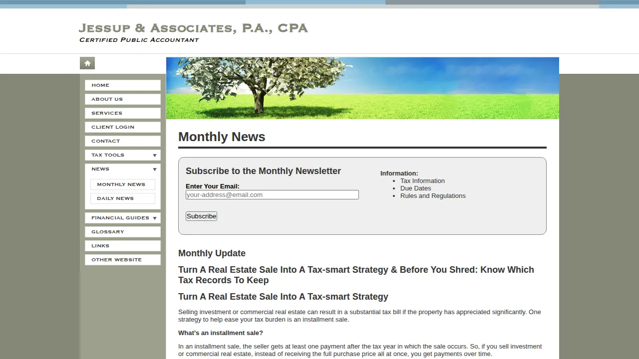 Jessup & Associates P.A. page