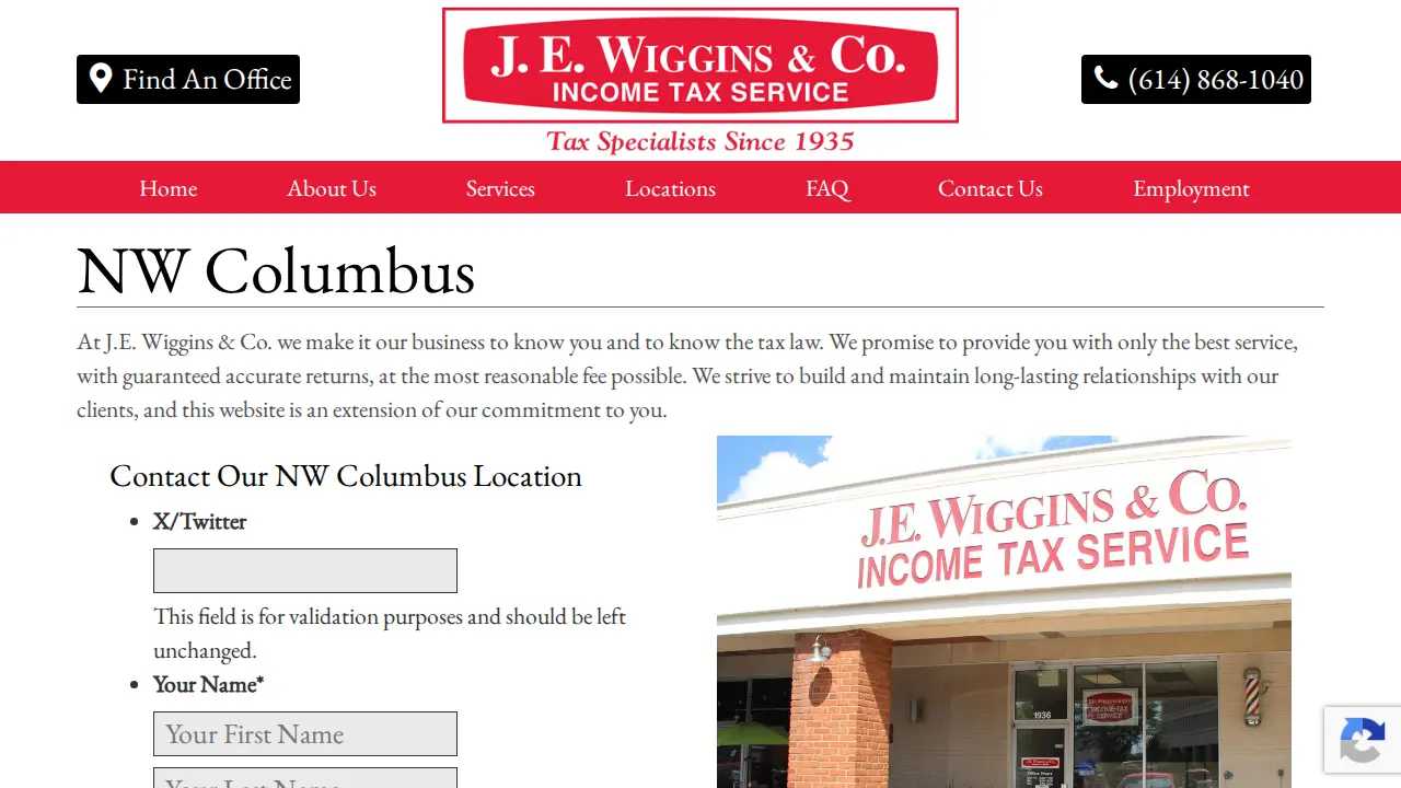 J. E. Wiggins & Co. Income Tax Service