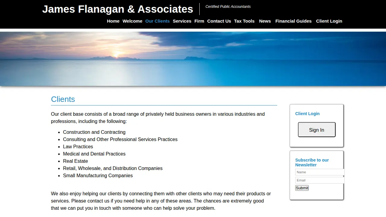 James Flanagan & Associates page